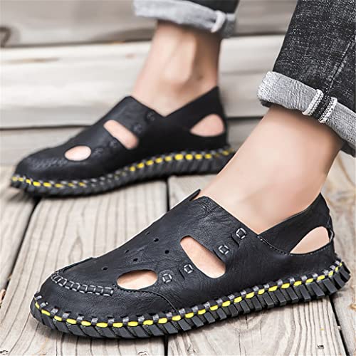 Classic Mens Sandals Breathable Mesh Sandals Men Outdoor Casual Lightweight Sandal Fashion Men Slipper(Gray,42 Code)2