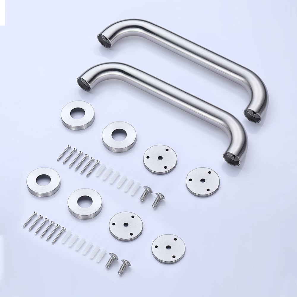 Decaura 2 asideros de acero inoxidable para personas mayores, para ducha, bañera, 30 cm de largo