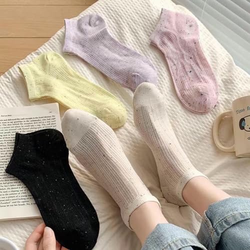 3 pairs - summer thin mesh breathable simple shallow boat socks3