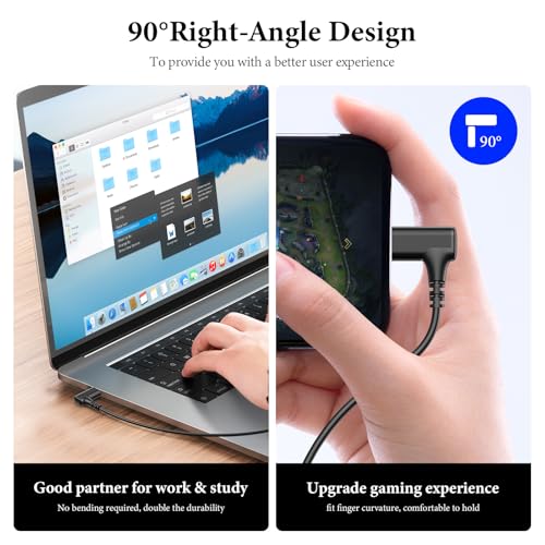 Image of APETOO USB C Headphones with Mic Volume Control for iPhone 17 16 15 Pro Max | 90 Right Angle USB C Wired Earbuds, HiFi Stereo Type C Earphones for Samsung S25 /S26 /S24 /S23 /S22 iPad Pixel 10 9 8 7