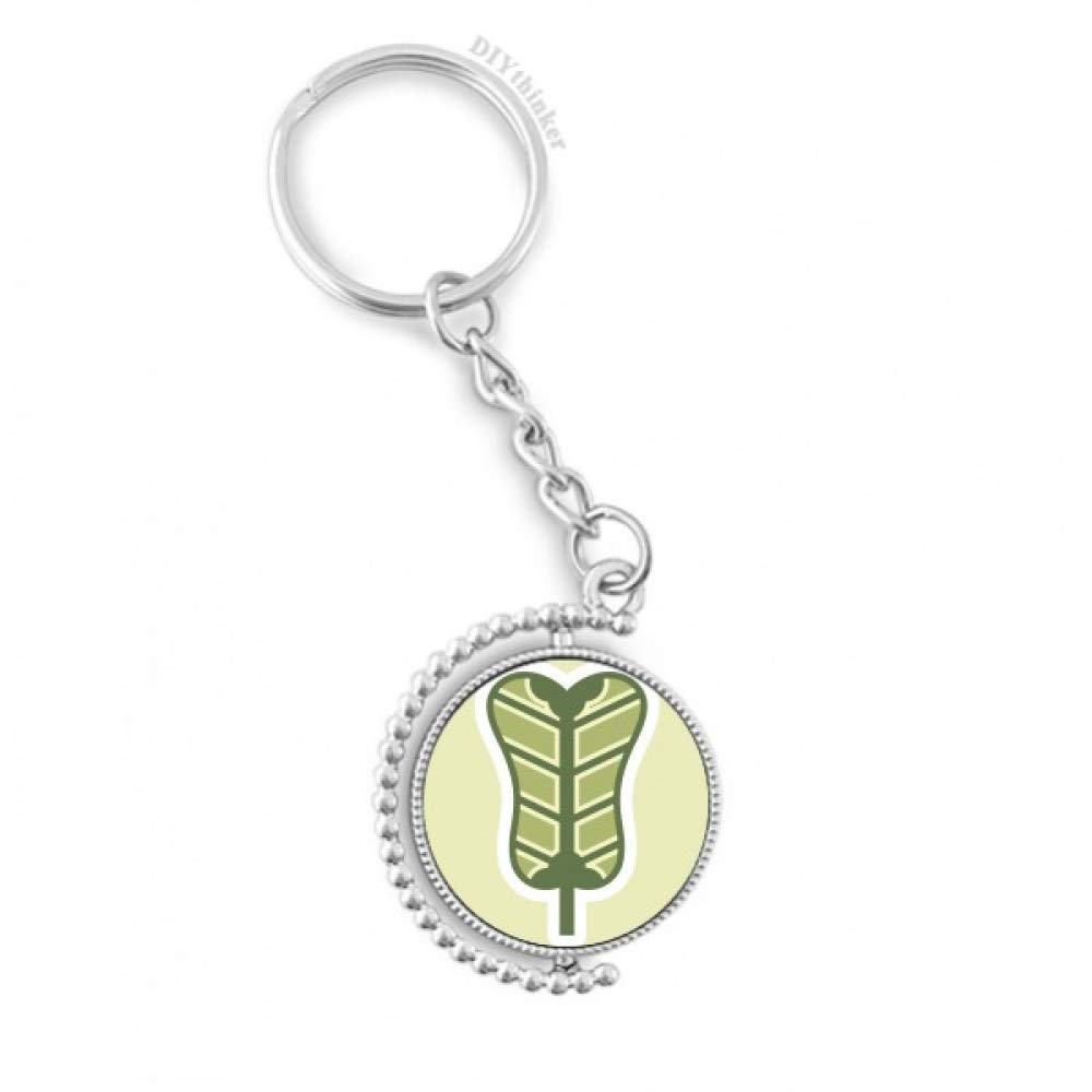 Llave giratorio DIYthinker con anillo de la cadena de modelo hoja de palma de ventilador 4