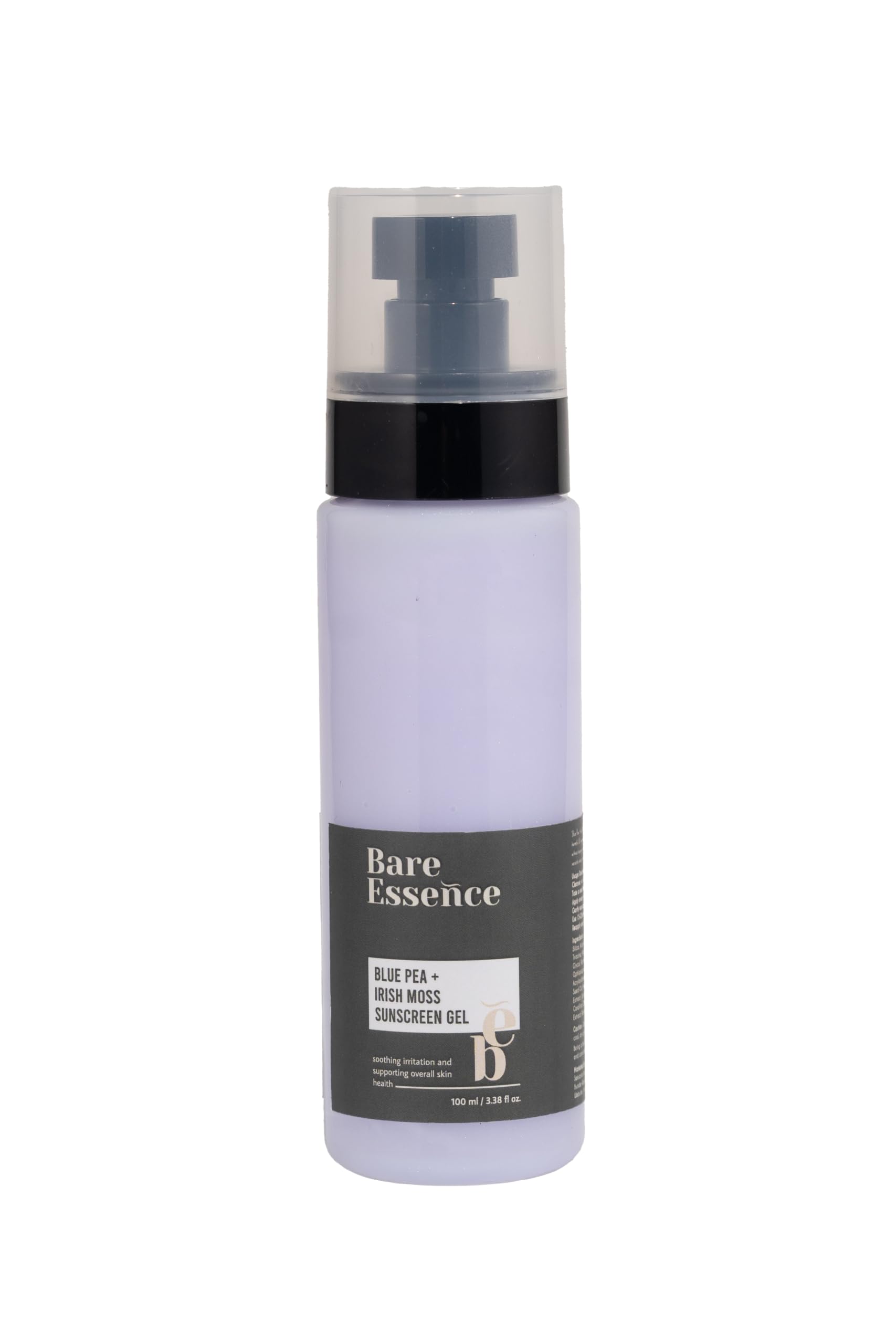 Irish Moss & Blue Pea Sunscreen Gel | Bare Essence Clear & Lightweight Formula | Non-Comedogenic, Oil-Free UV Protection-picture-30