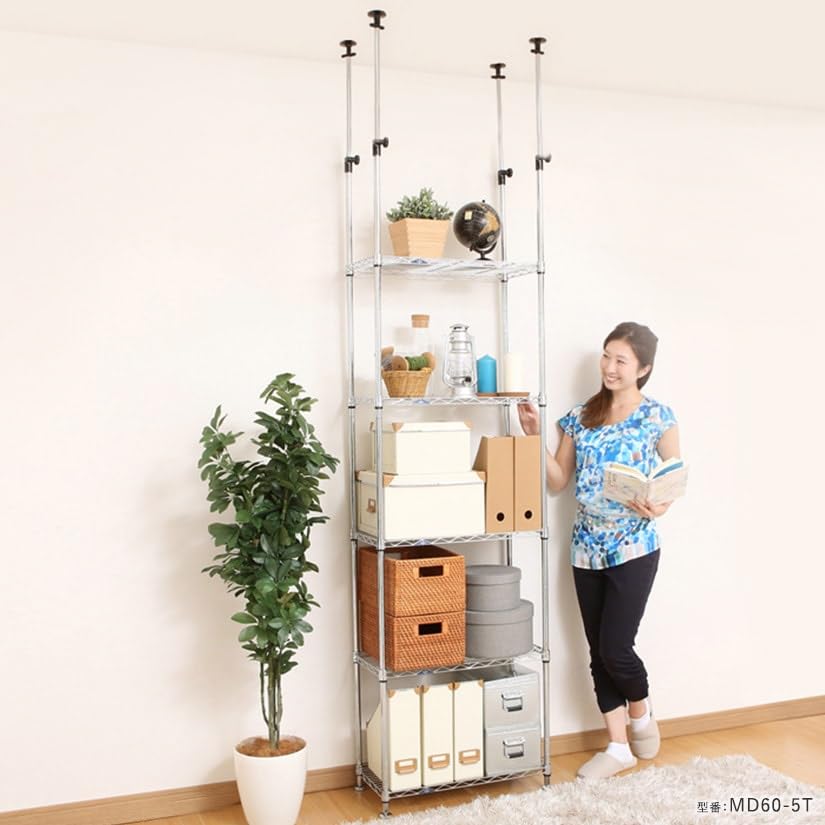 Amazon｜ブックラック 本棚 スチールラック スチール棚 シルバー