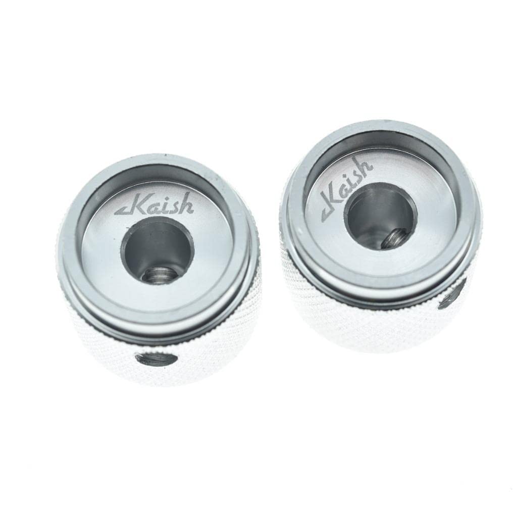 KAISH 2pcs 51/64 (20mm) Diam. Aluminum Potentiometer Knobs 1/4