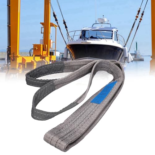 Imbracatura di Sollevamento 4T PES Imbracatura di Sollevamento Resistente Fettuccia di Sollevamento Occhiello Piatto Cinghie di Imbracatura di Sollevamento Fune Metallica (6 m