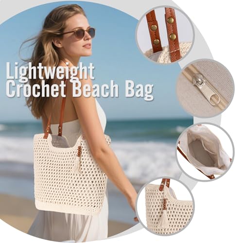 Bolso tejido a crochet para playa mujer verano boho miniatura 5