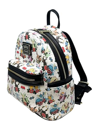 Loungefly Pokemon Eeveelutions Tattoos Print Womens Shoulder Bag Handbag Purse3