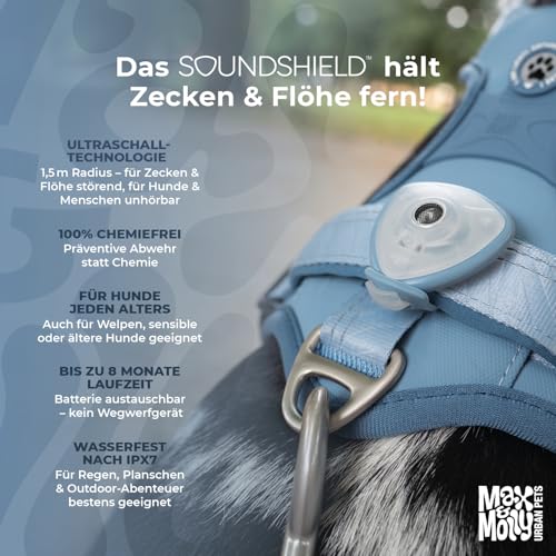 Max & Molly Soundshield, Ultraschall Zecken- & Floh-Prävention - Schwarz
