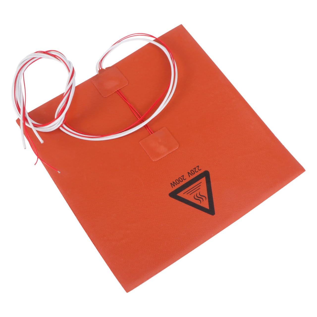 Placa para Impresora 3D 220v 200W de Silicona y Aleación Adhesiva | Adhesivo, Aislamiento Térmico E, para Cama Caliente de Impresora 3D, Color Naranja