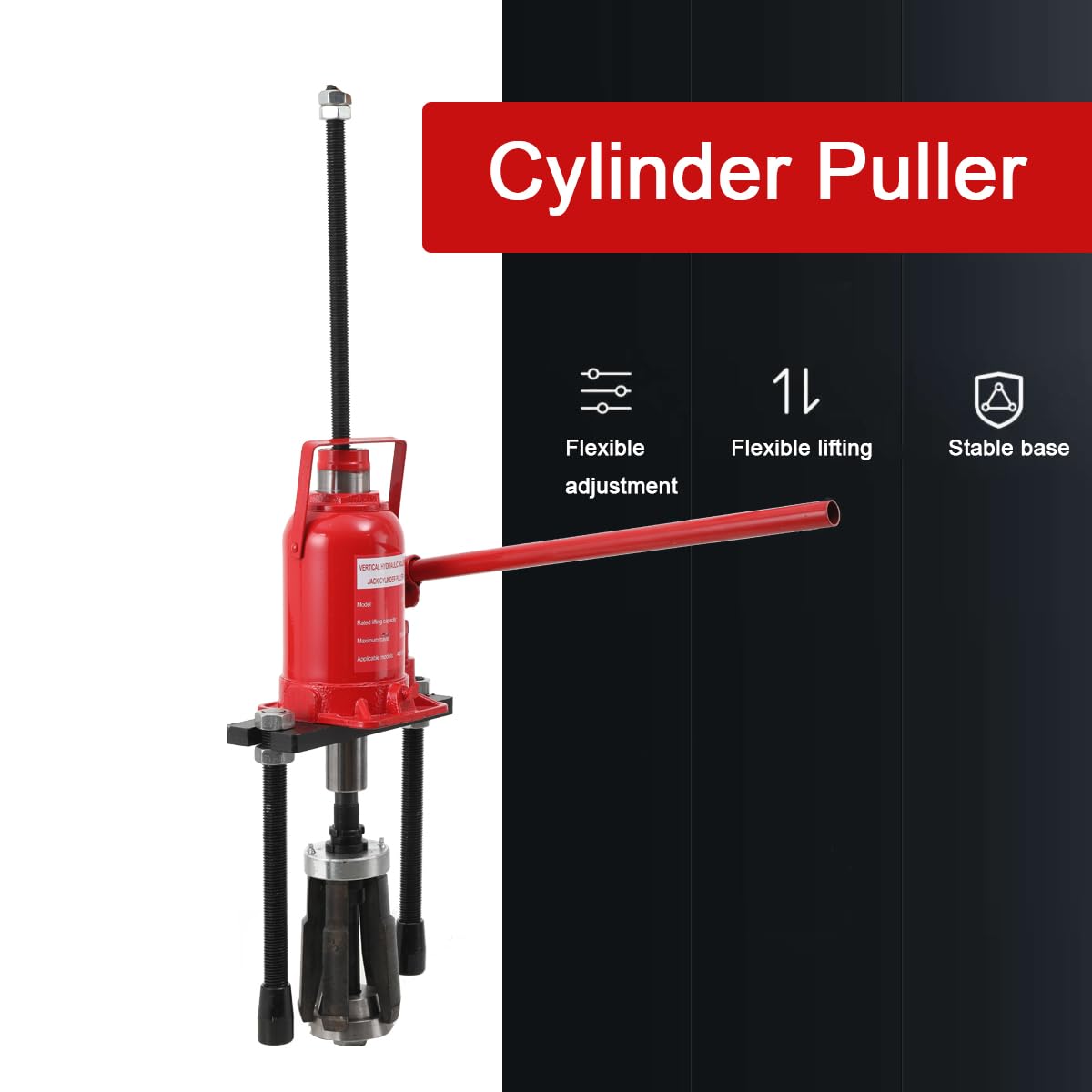 Extractor de Camisas de Cilindro 20T, Acero 45 Resistente, para Diámetro Interior 80-140mm, Extracción de Camisas Secas y Húmedas para Motor Diesel y Gasolina.