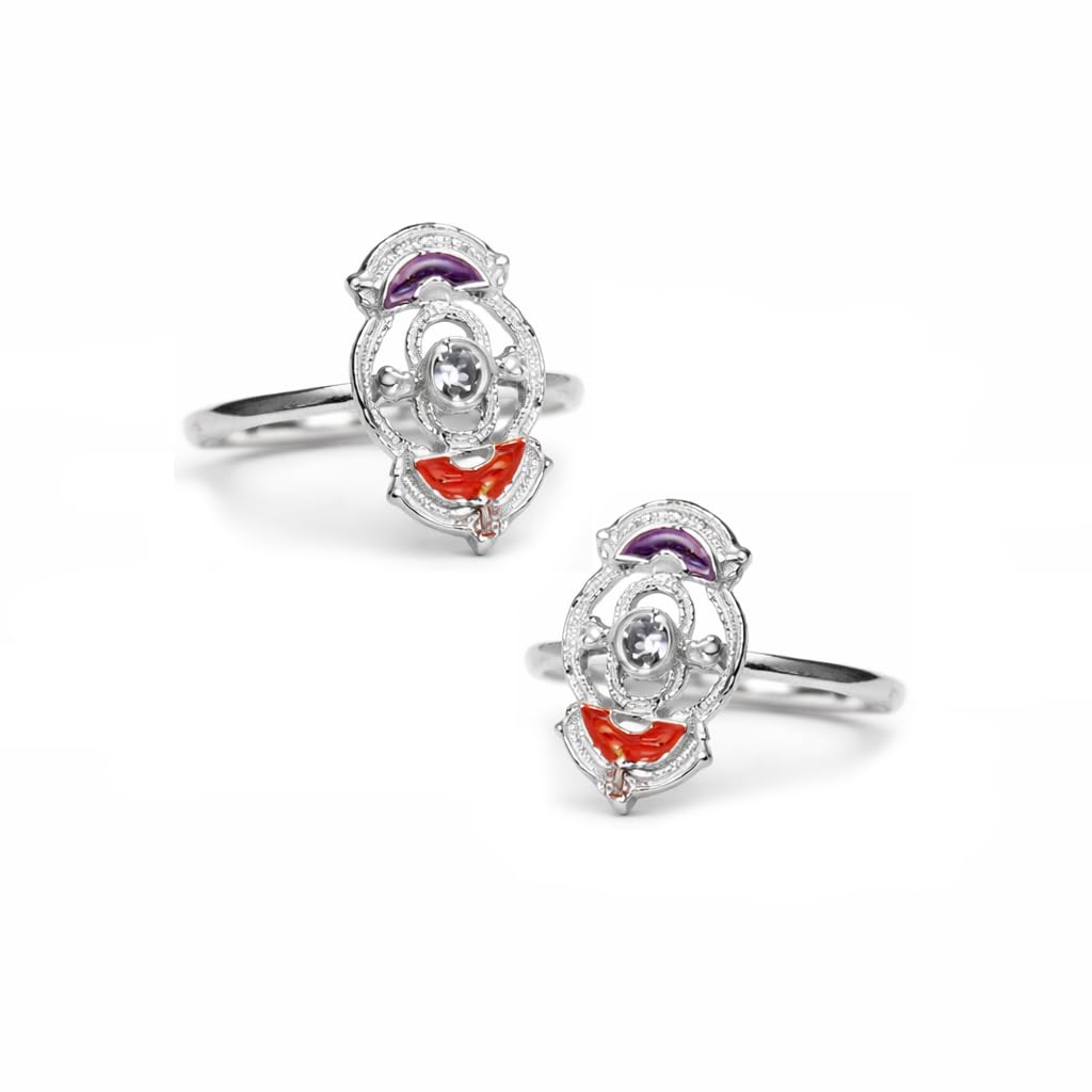 anuradha Art Jewellery Antique silver finish designer Adjustable bicchiya/Feet accessories/leg finger rings/Bicchudi/Jodvi/ 1 pair for women.-picture-39