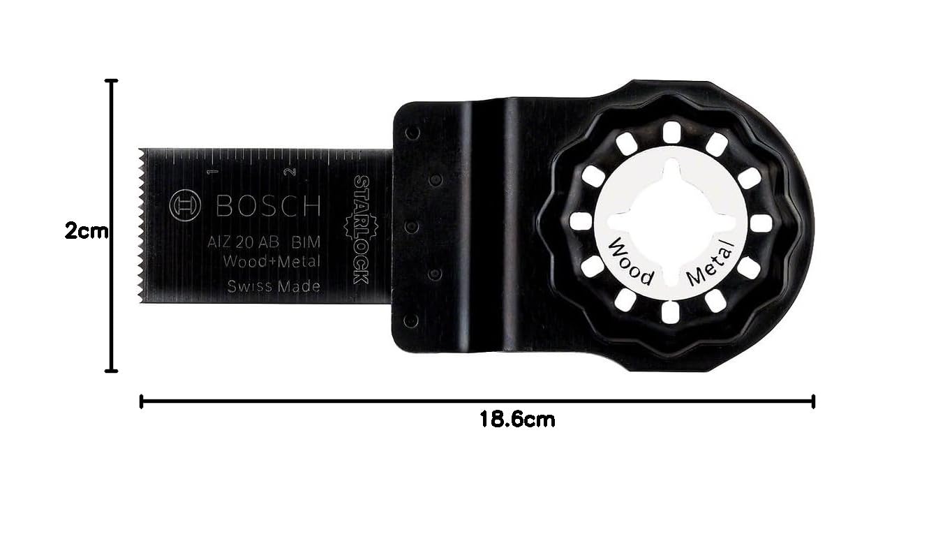 Bosch Professional 5x Lama per tagli dal pieno AIZ 20 AB (per legno e nel metallo, 20 x 30 mm, accessori utensili multifunzione)