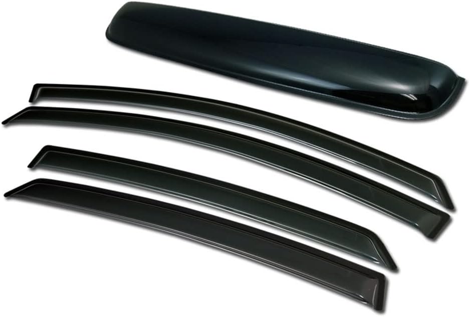 Set Of 4Pcs Smoke Window Visors Sun Vent Rain Wind Guard Deflector Shade Compatible With Dodge Avenger 2008-2014, Side Window Wind Deflectors & Visors - Canada