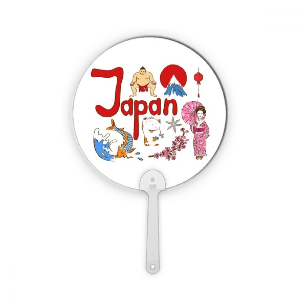 Éventail rond japonais idéal pour pique-nique et décoration de festival
