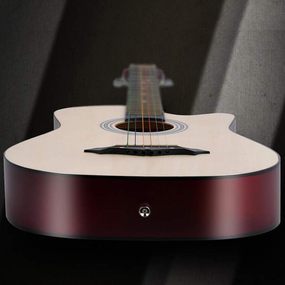 Kit chitarra acustica con design a spalla mancante, custodia e accessori tutorial per principianti per imparare la musica folk