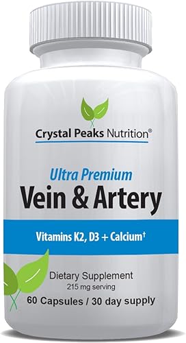 Suplemento para venas y arterias – Suplemento de flujo sanguíneo con calcio – Soporte de circulación sanguínea para hombres, mujeres – Soporte de