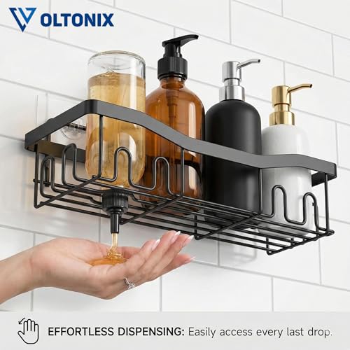 Image of Corner Shelf /Rack for BathroomWithout Drill Wall Metal Self Adhesive Bathroom Shelf /Shelf for Kitchen Corner Rack Wall Mounted Bathroom Fittings /Storage (4pcs-Caddy)