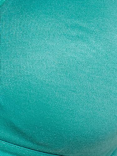 Image of Clovia Women's Cotton Rich Solid Non-Padded Full Cup Wire Free T-Shirt Bra - Dark Blue
