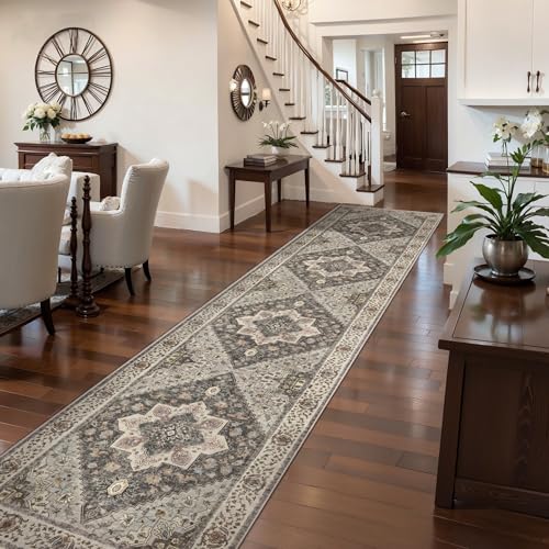 Image of Tangsoo 2.6x14 Hallway Runner Rugs, Washable Runner Rug Non Slip Farmhouse