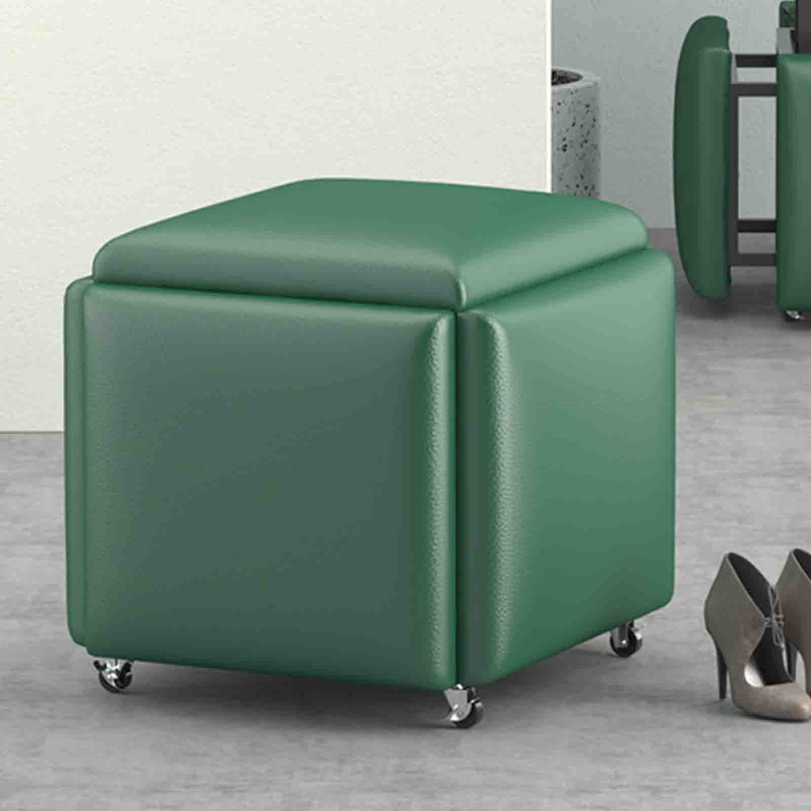 Repose-pieds gigogne 5 en 1 et tabouret modulable en métal pour salon