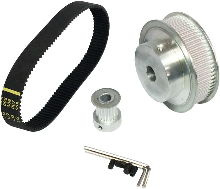 HTD 3M 60T 15T Belt Width 15mm Timing Pulley Belt Set kit Reduction Ratio 4:1