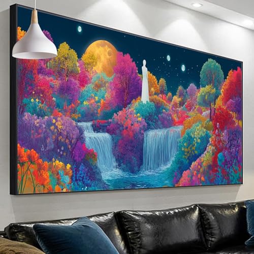Peinture diamant abstrait grand format pour habiller un mur
