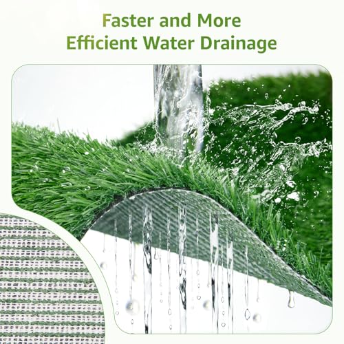 Image of LOOBANI Dog Grass Pee Pads, Artificial Dog Grass Pads for Potty Tray, Fake Grass for Dogs to Pee On, Outdoor Indoor Pee Grass for Dog Potty(59*59 inch)