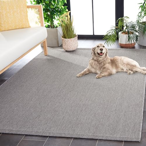 Tapete SAFAVIEH Sisal Outdoor Lavable 4x6 pies Gris miniatura 7