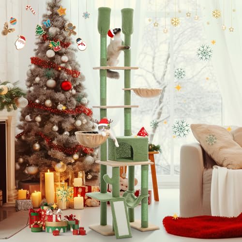 Árbol para gatos PAWZ Road con altura ajustable 85-112 in miniatura 1