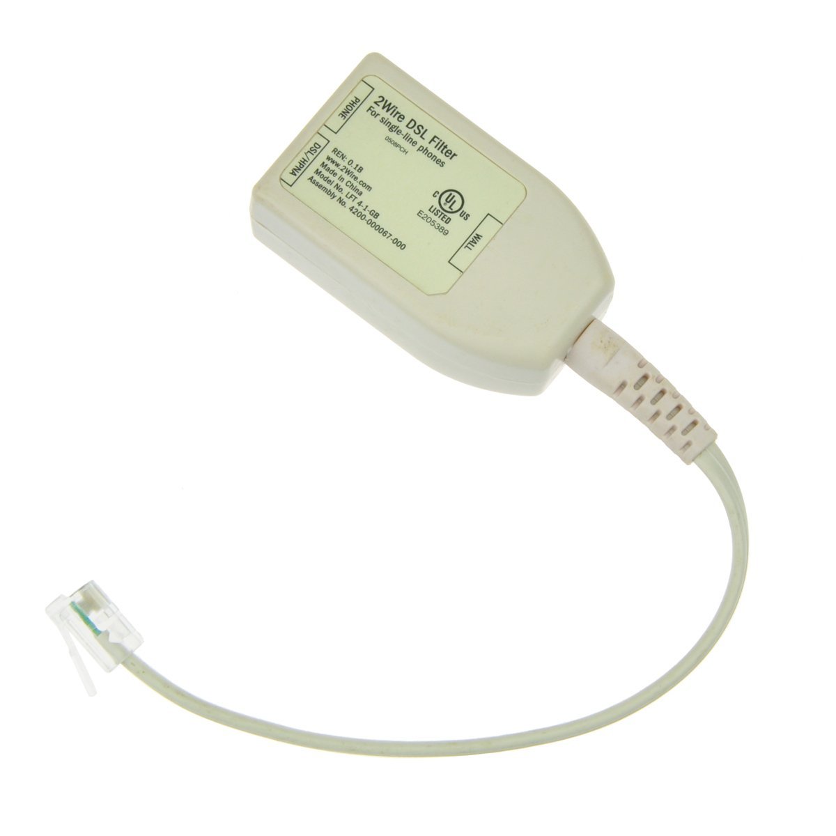 EarlyBirdSavings 2Wire LFT-4-1GB Single 1-Line inline DSL filter Spliters with a give back jack