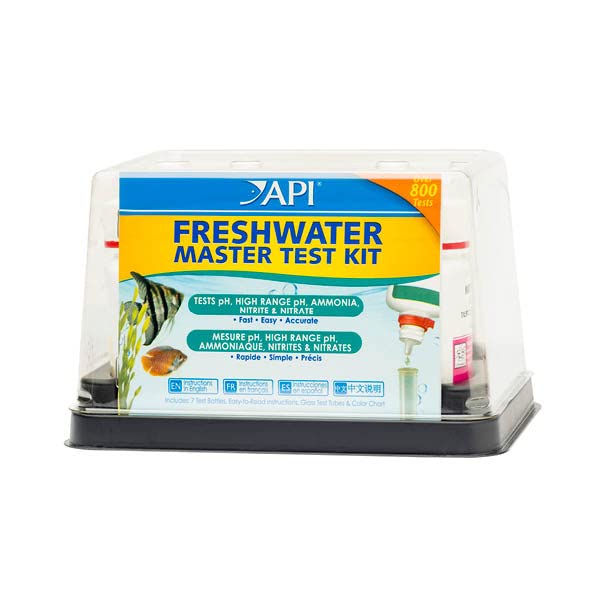 Pet-Supply API Freshwater Master Test Kit, Kit includes laminated color card, 4 test tubes & holding tray