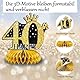 YDUNARISE Deko 40. Geburtstag Mann Schwarz Gold,9 STK 40. Geburtstag Bienenwaben Deko,40.Geburtstag Tischdeko für Männer Frauen,40 Geburtstag Party Deko (Schwarz Gold Deko 40.)