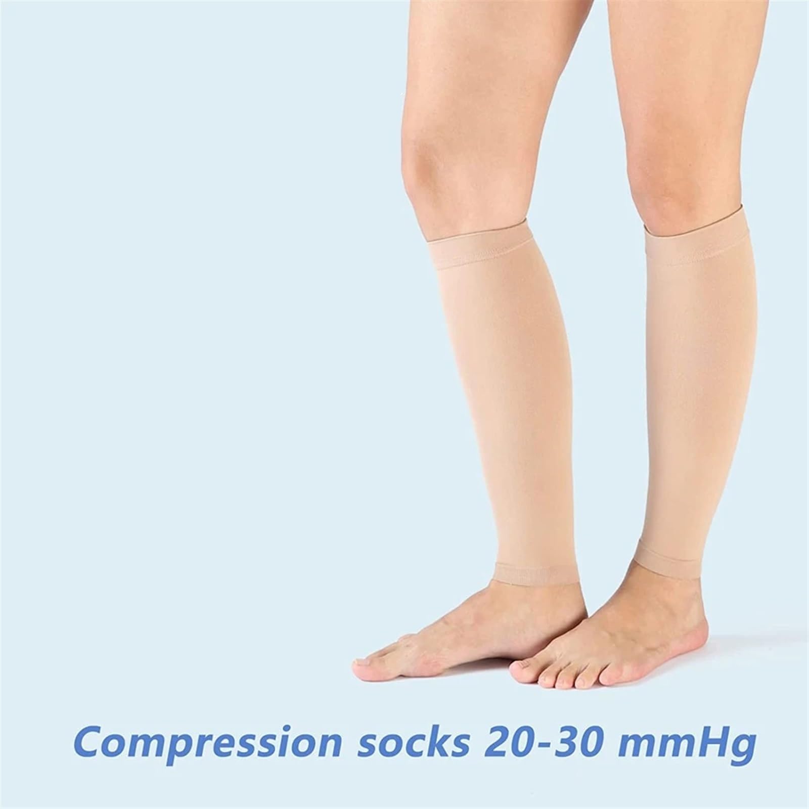 Pantorrilleras de compresión Manga de compresión de Pantorrilla 30-40 mmHg Hombres Mujeres Mangas de compresión de pantorrillas sin pies