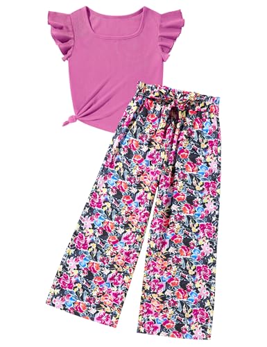 Crazyme Girls Summer Clothes 2PC Set (6-14)