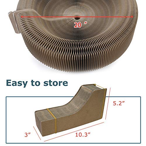 Sala multifuncional para cat Scratcher, almofada redonda dobrável com uma bola, o melhor lugar para