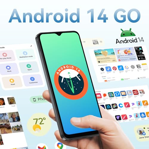 OSCAL Mobile Phones, Flat 2C Android 14 Phone (2025 Second Generation), 6(2+4) GB +64GB/2TB Octa Core Cheap Android Phone, 6.56Inch, 5000mAh Dual SIM Unlocked, 13MP Main Camera, 4G, FaceID/GPS, Black - 7