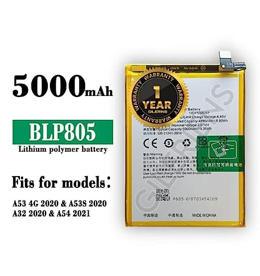 Image of Original BLP805 Battery for Oppo A53 / 4G /2020 / A53S 2020 / A32 2020 / A54 2021 Battery with 1 Year Warranty****(P0031)