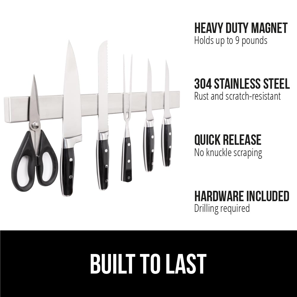 Gorilla Grip Magnetic Knife Strip - Stainless Steel -2