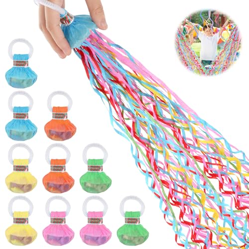 10 serpentinas para cumpleaños, bodas, lanzar serpentinas, bombas de serpentinas, confeti para fiestas, actuaciones, fotografía