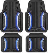CAR PASS Heavy Duty Rubber Floor Mats for Car, Sporty Waterproof Deep Dish Car Mats, Universal Tr...