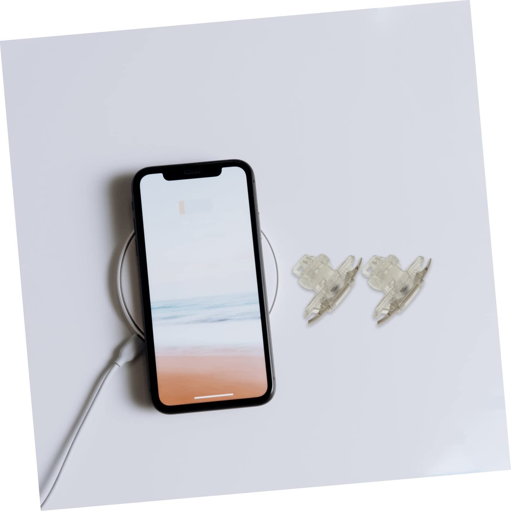 Manette De Jeu pour Smartphone Tirs, Déclencheur Mobile, Accessoire Transparent, Pince Réglable, Compatible Téléphone Portable, Jeu Shooting, Ensemble 2 Pièces