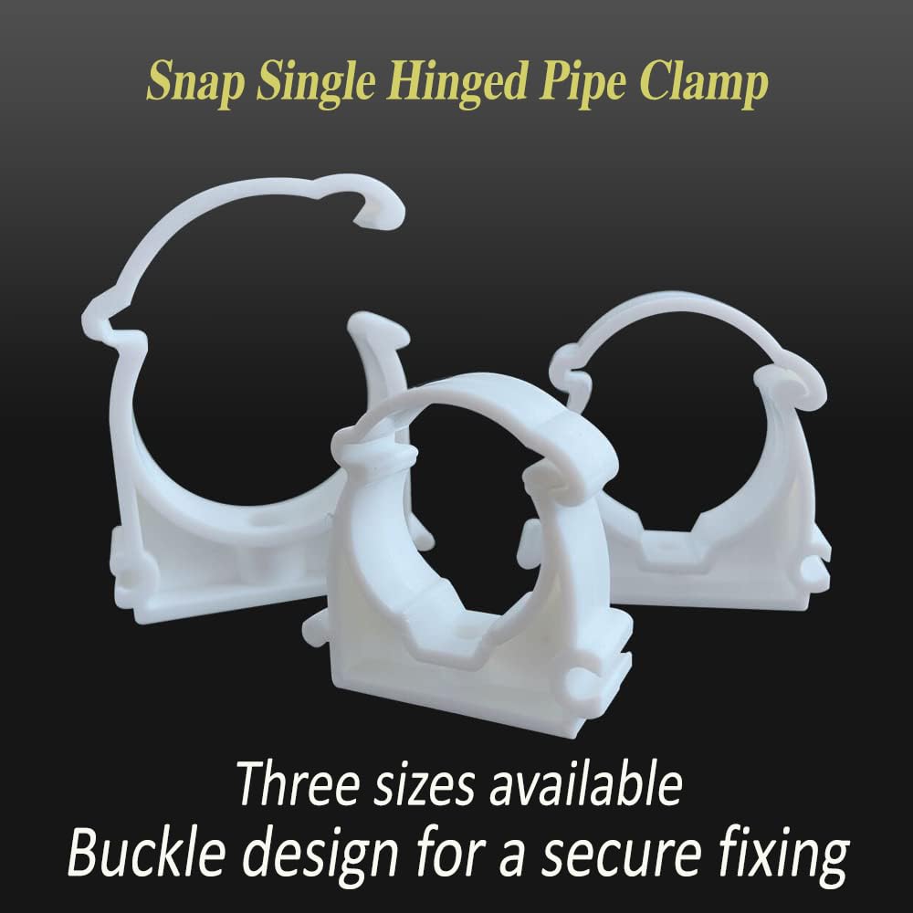 40 Clip Per Tubi PPR Da 16mm - Fissaggio Per Tubi In Cucina, Bagno, Giardino - Bianche, Con Vite (Non Incluse) - Foto 2