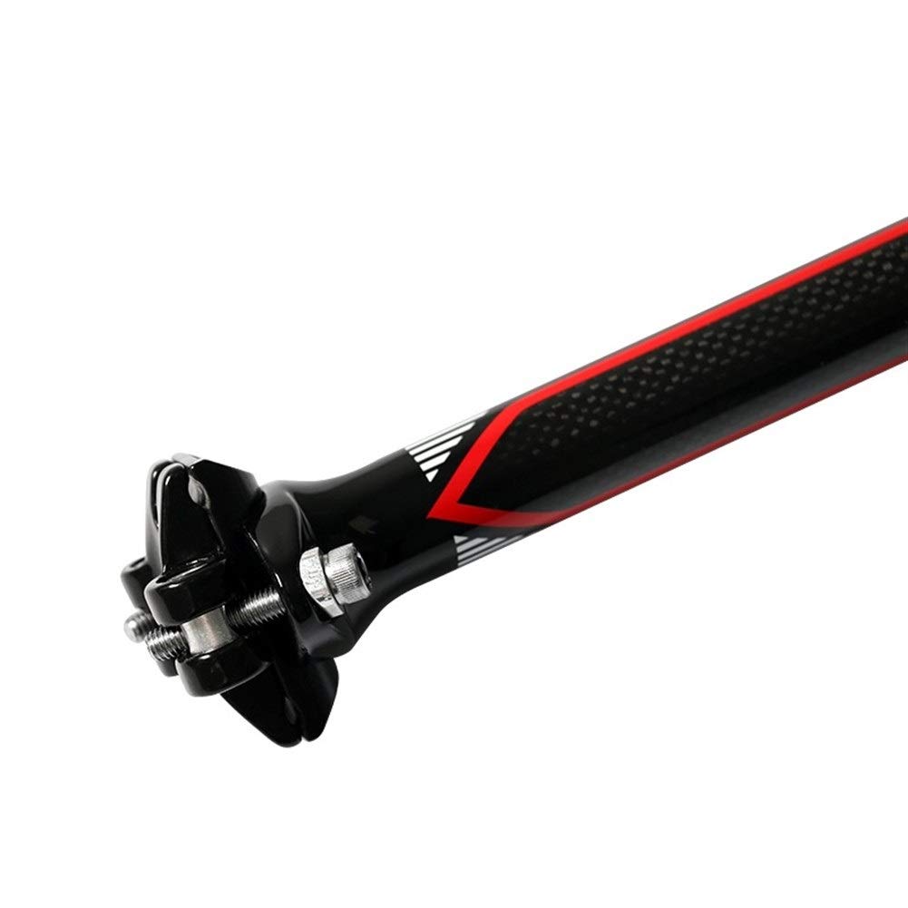Reggisella per Bicicletta in Fibra di Carbonio della Bici di Montagna della Bici della Strada a Doppia Nail Alluminio Comune Lega Tubo Sella/sedersi Messaggio Reggisella Telescopico