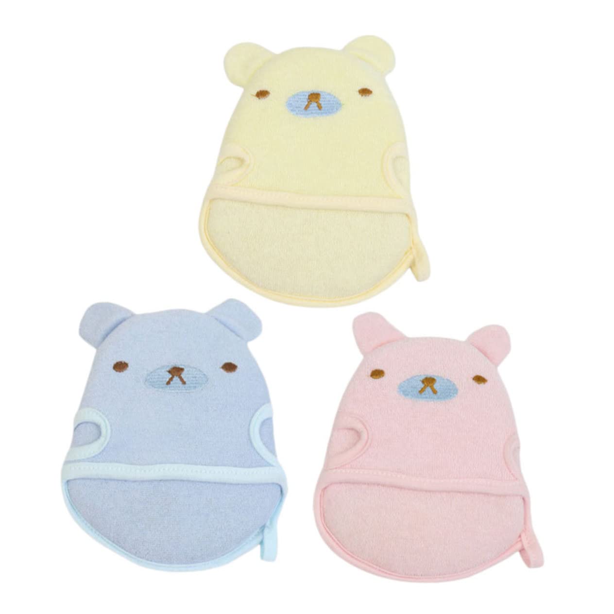 BESPORTBLE 3Pcs Body Rubbing Mitts for Bathing Durable Exfoliating Gloves with Elastic Sleeves and Essential Bath Supplies for Comfortable Experience