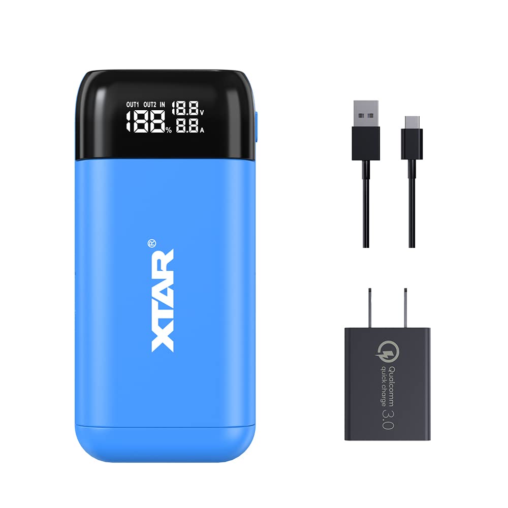 XTAR PB2S Battery Charger with Wall Adapter