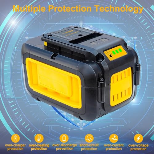 Image of DTK DCB406 Battery Replacement for Dewalt 40V Battery 5.0AH Compatible with DCB404 DCB406 DCB407 DCB114 40V MAX Tools Battery