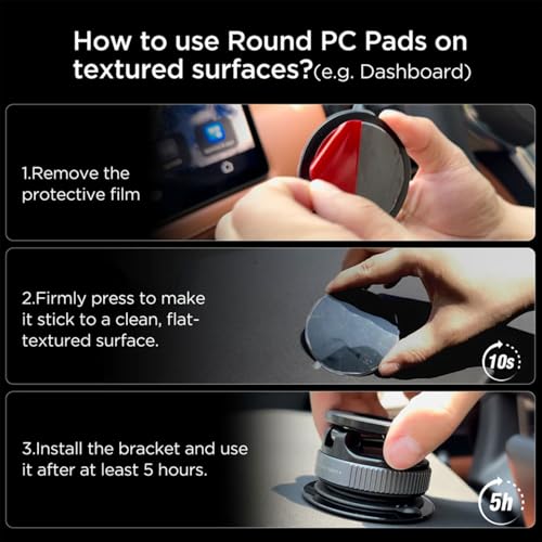 Image of Bigsmall Pro Magnetic Car Phone Holder | 360 Rotation | Adjustable Arm | Strong Suction Mount for Dashboard | Android, iPhone and Laptop Compatible | Universal Mobile Holder (Black, Single)
