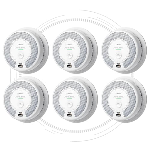 X-Sense 6-Pack Interconnected Smoke and CO Detector, SC06-W