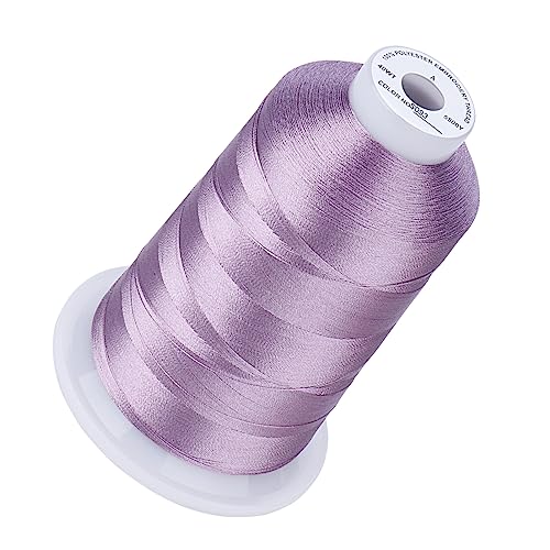 Image of Simthread Embroidery Machine Thread 5000M 40WT Polyester, Dusty Lilac S093 | 5000M 40WT polyester thread feeds smoothly for home or commercial embroidery projects.