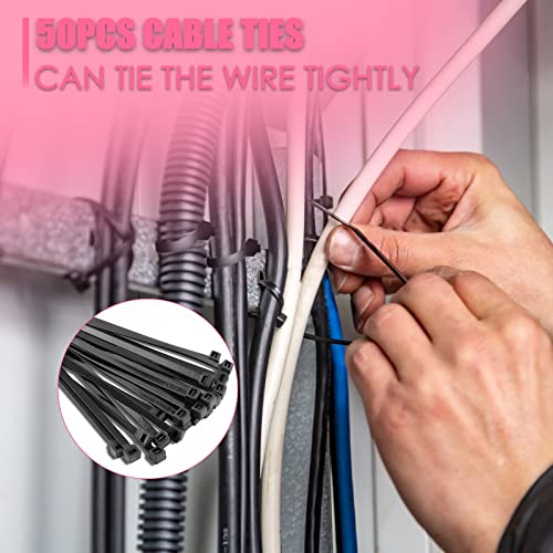 Wire Stripper, Pink 10-22 Awg Wire Cutters For Women, Wire Stripping Tool Kit With 3Pcs Electrical Tapes And 50Pcs Cable Ties, Multi-Function Hand Tool, Professional Handle Design #TOP4
